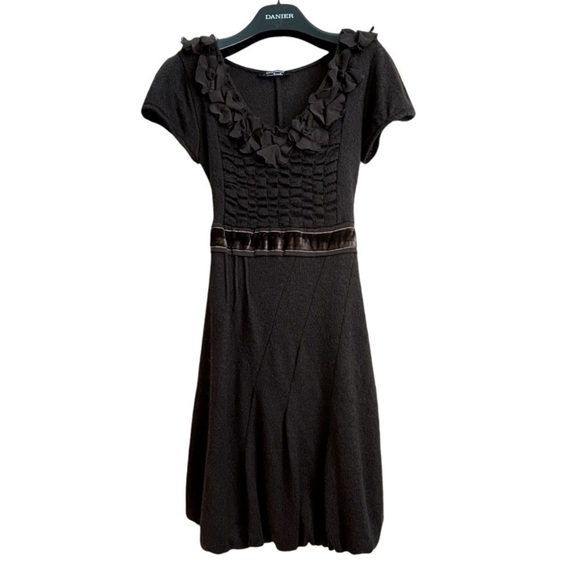 Rinascimento XS Knit Mohair Blend Short Sleeve Bubble Hem Sweater Dress EUC - Picture 1 of 15